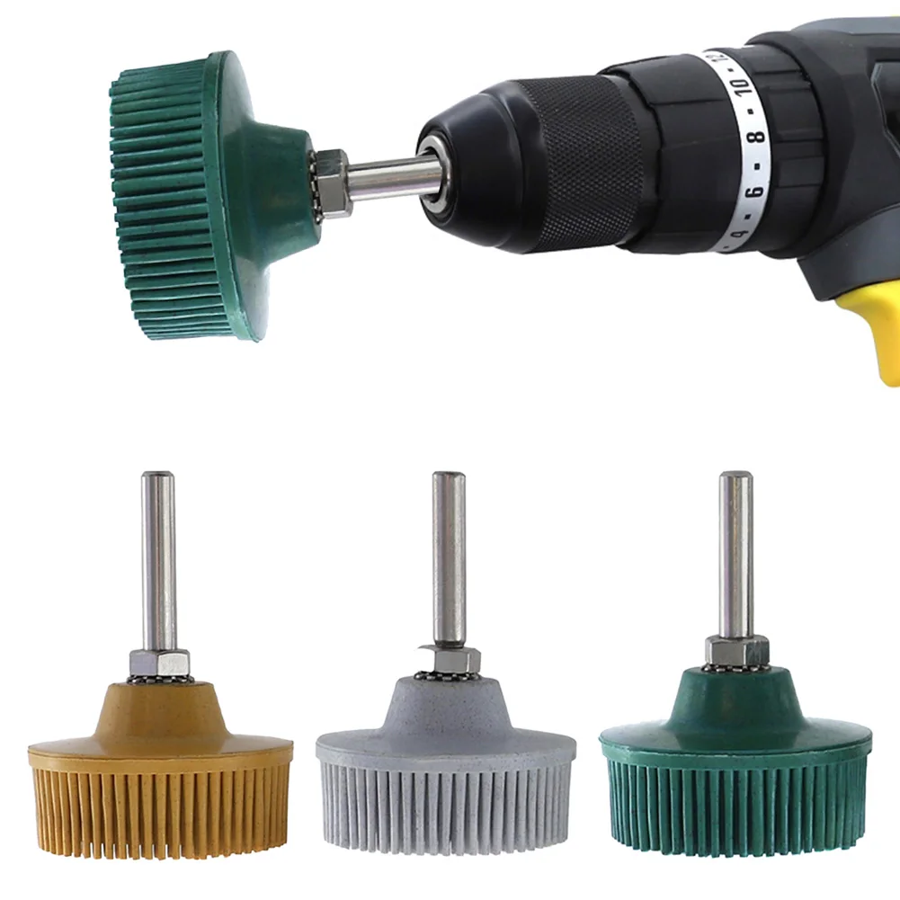 2 Inch Rubber Emery Disc Brush Abrasive Bristle Wheel For Metal Polishing Grinding Deburring Rust Removal And For Surface Finish