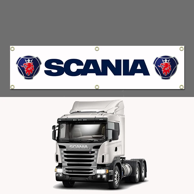 2024 Large Size 60x240cm Fashion S-Scanias Flag Polyester Printed Car Banner For Decor