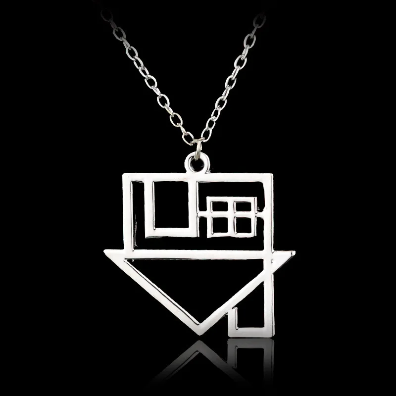 House Necklace The Neighborhood Rock Music Pendant Hollow Out House Logo geometric pendant Jewelry Gift for Friends Wholesale