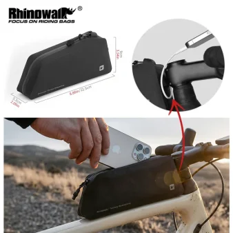 

Rhinowalk Bike Top Tube Bag 1L Waterproof Bike Frame Bag Screw Or Strap Installation Bikepacking Accessories Cycling Storage Bag