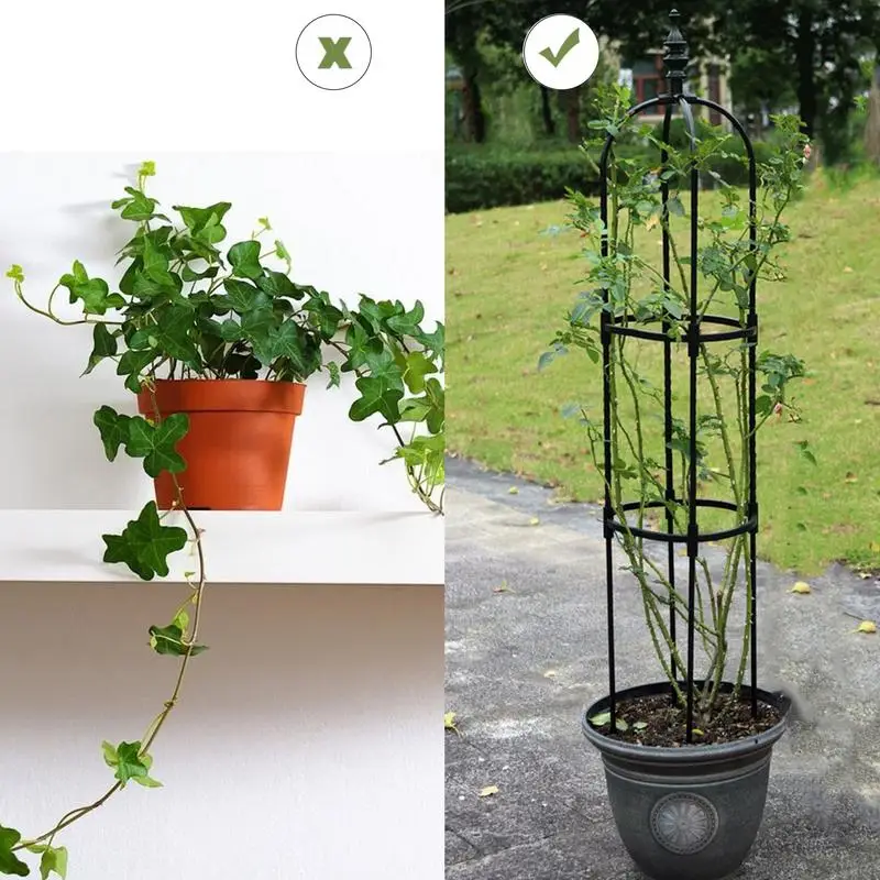 Tower Obelisk Garden Trellis Tall Plant Support Stands Potted Plant Climbing Support for Flowers Vegetable Fruits Vines