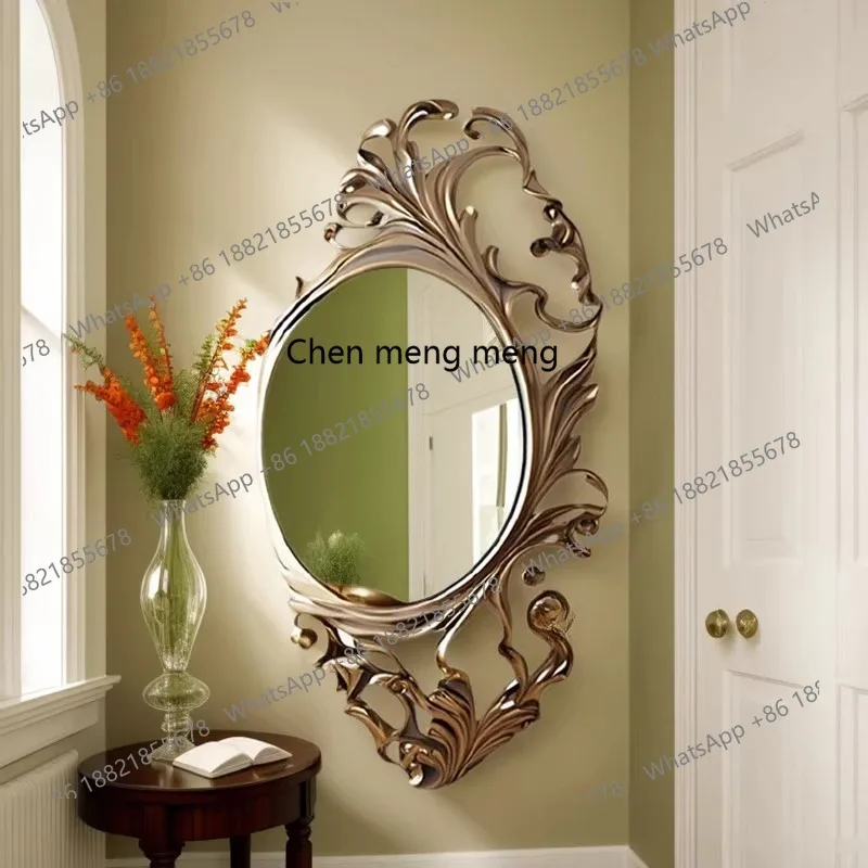 

Ретро зеркало в полный рост, резной вход, дом, вилла, гостиная, настенное декоративное зеркало