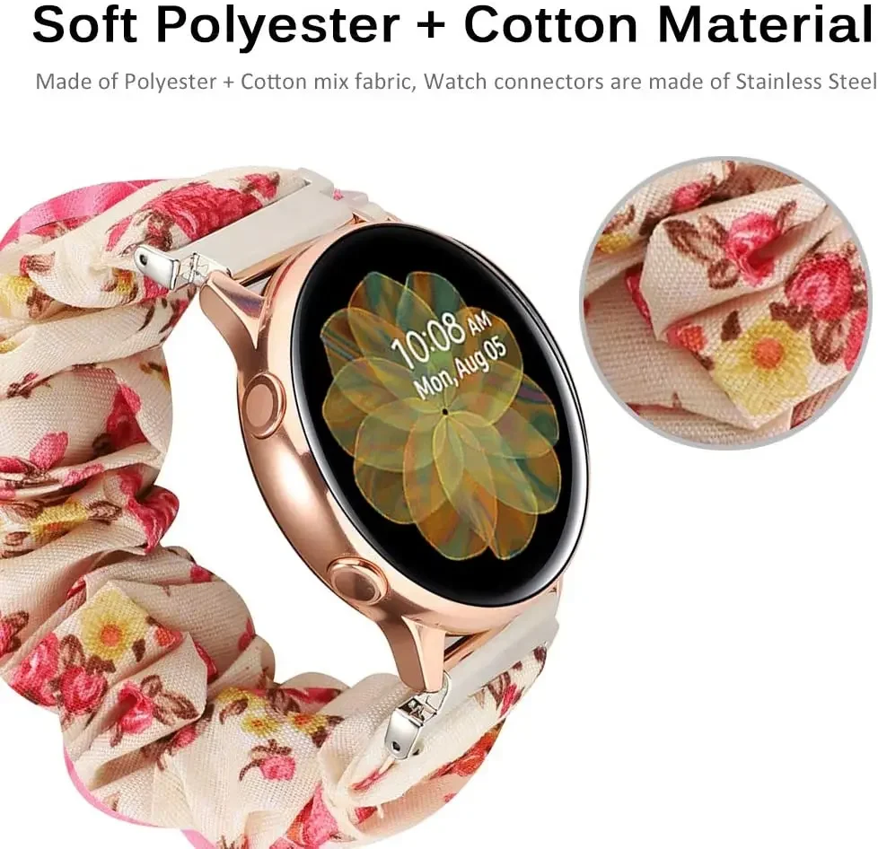 Cinturino in nylon elastico da 20mm 22mm per Samsung Galaxy Watch 4 5 6 7 40mm 44mm Bracciale a fascia per Amazfit GTR 4 3 GTS2 3 4mini Bip