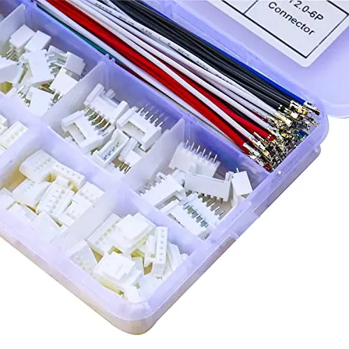 PHB HY 2.0MM JST Connector Kit with 22AWG   Cables, HY2.0 Connector Socket 2/3/4/5/6 Pin Housing