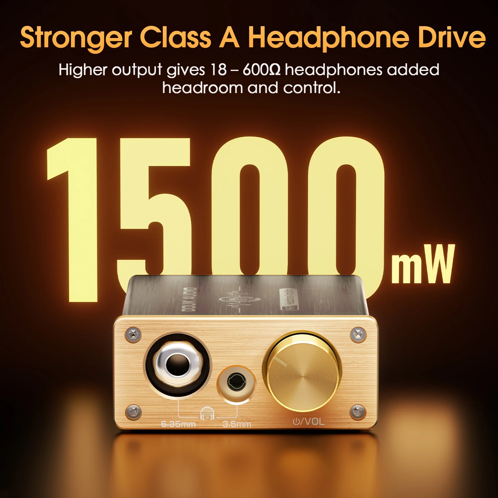 Nobsound U3PRO wzmacniacz słuchawkowy HiFi klasy A Mini wzmacniacz biurkowy do zestawów słuchawkowych DC5V — zdjęcie produktu 5