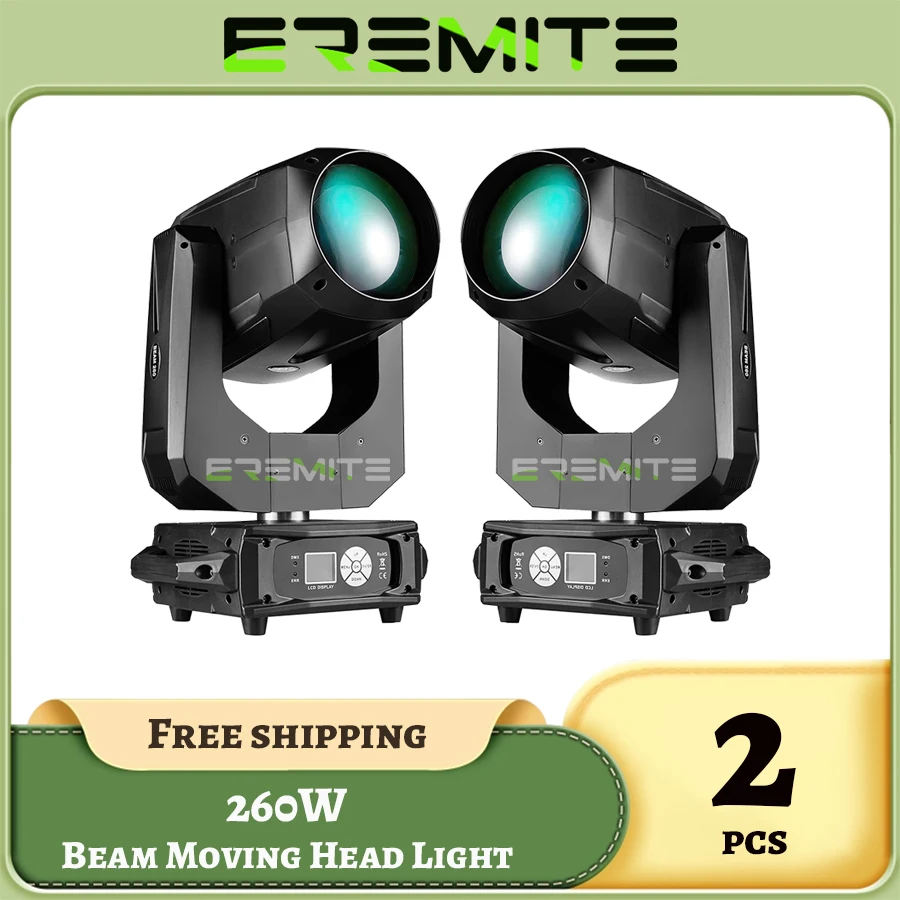 

0 Tax 2Pcs New Hot-Sale 260W Beam Lighting Moving Head Light Good For Stage DJ Disco Nightclub And Wedding Event