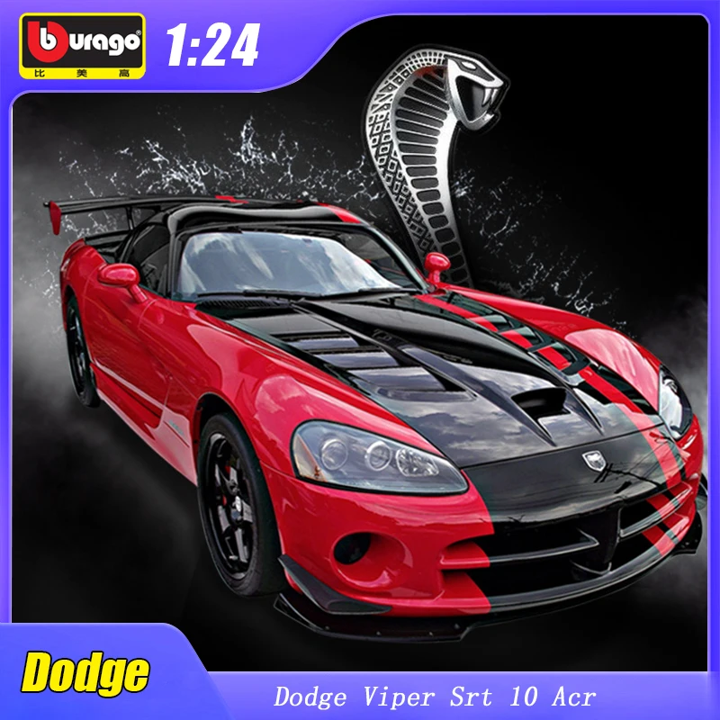 

1:24 Bburago Dodge Viper Srt 10 Acr Sports Car Diecast Model Edition Car Alloy Vehicle Toys Car Luxury Collection Ornaments Gift