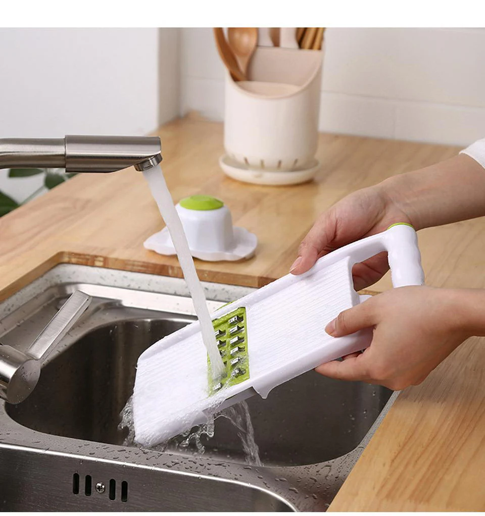 Kitchen Manual Vegetable Cutter Slicer 8 One Stainless Steel Interchangeable Blades Peeler Carrot Grater Dicer Mandoline Potato