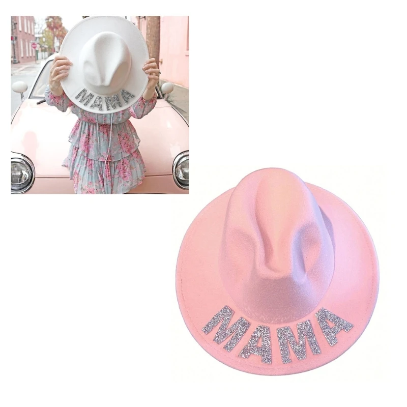 Y1UB Cowboy Hat for Girls Cowgirl Hat with Sparkling Letter Rhinestones