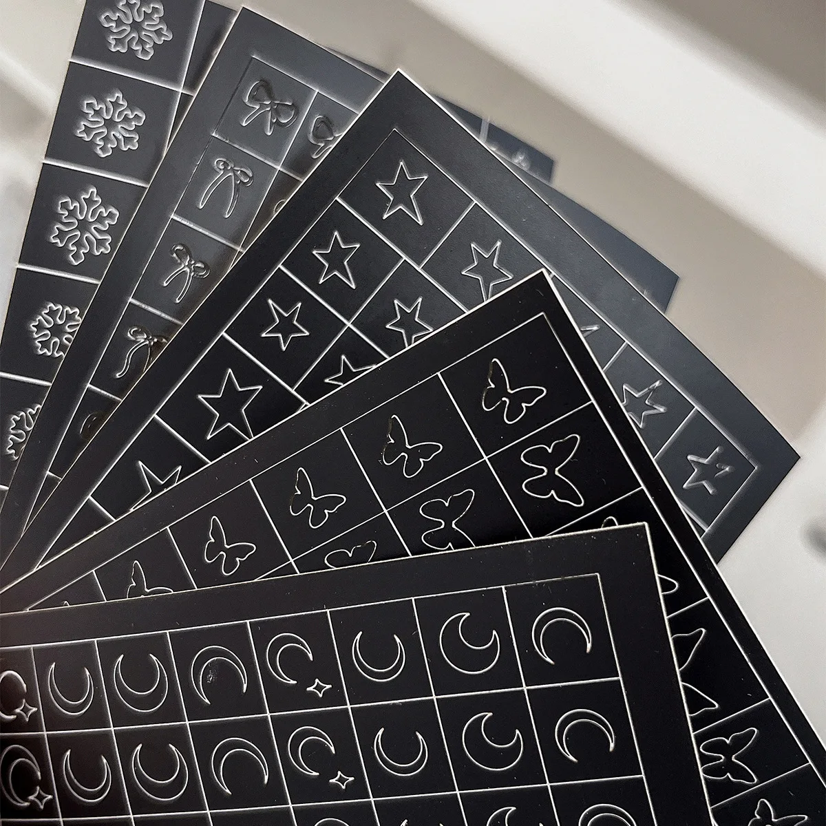 1 шт. трафареты для аэрографа, наклейки для ногтей, наклейки для ногтей, печать, трафарет для ногтей, инструмент «сделай сам» для женщин, украшение для маникюра