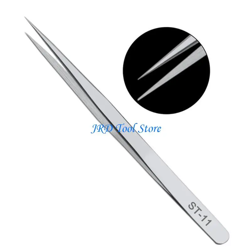 

A2UD Straight Curved Reverse Tweezers Straight Elbow Tips Long Forceps Tweezers Set