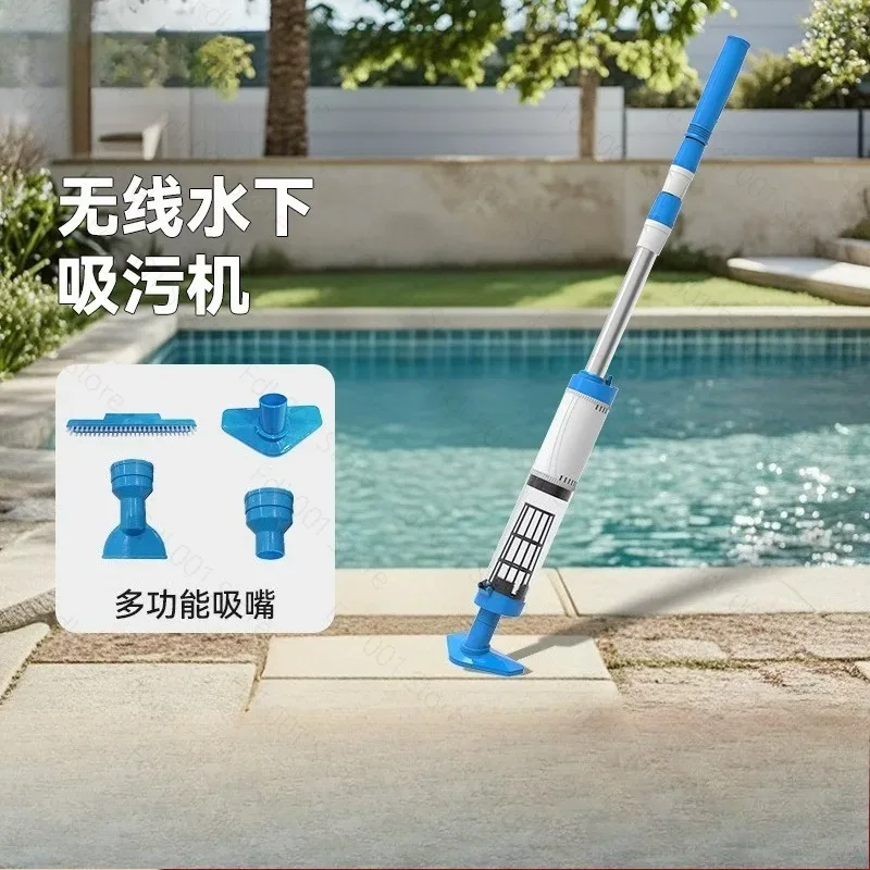 Cleaner Fast Cleaning with Adapter for Fish Pools 3 in 1 Pool Vacuum Strong Suction Energy Saving Efficient Rechargeable Pool