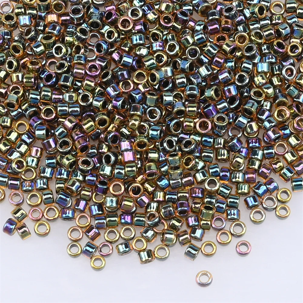 2.5Mm Colorful Plated Cylindrical Beads Colorfast Japanese Craft Seed Beads Diy Vintage Bracelet Necklace Jewelry Material