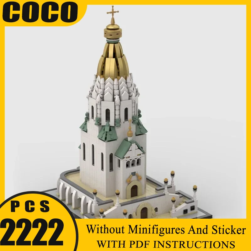 

Moc Building Bricks Russian Memorial Church Castle Modular Model Technology Block City Street View Blocks Toy DIY Assembly Gift