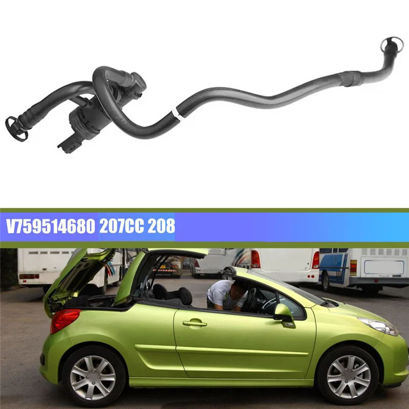 

#70O Automotive Parts & Accessories,V759514680 Canister Solenoid Valve for Peugeot 207CC 208 Citroen C4L,Black