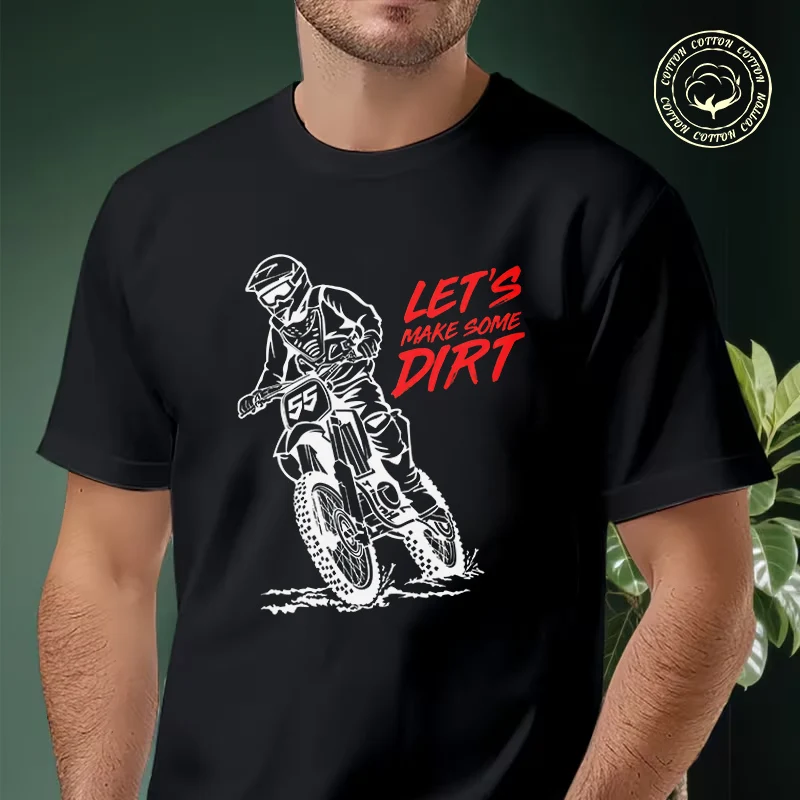 

2026 Shirt Cotton Casual T-shirts Motocoross Enduro Climb Mens Summer Moto Cycling Sportswear Top Tee