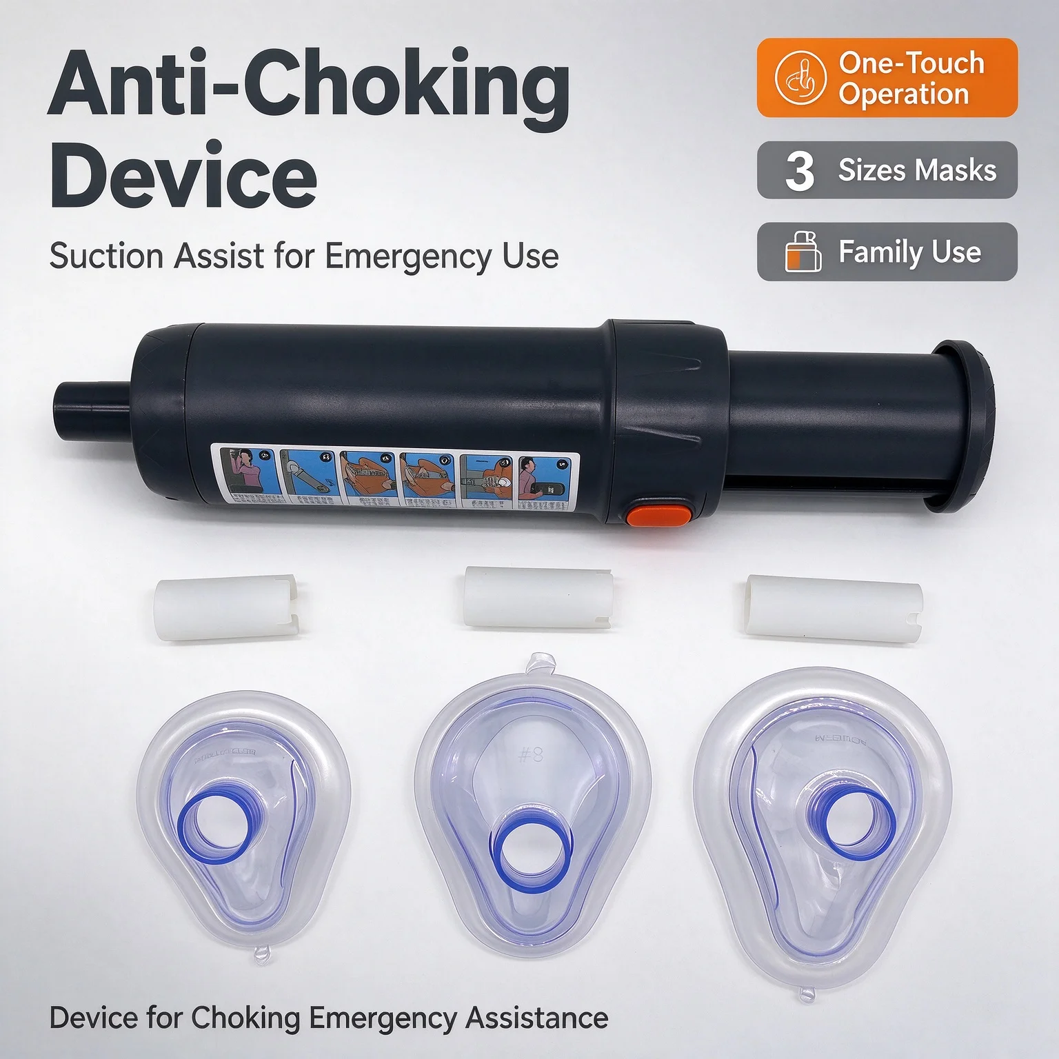Portable Heimlich Adult & Kids CPR Pocket Resuscitator Rescue Mask Auto First Aid Choking Emergency Breathing Device