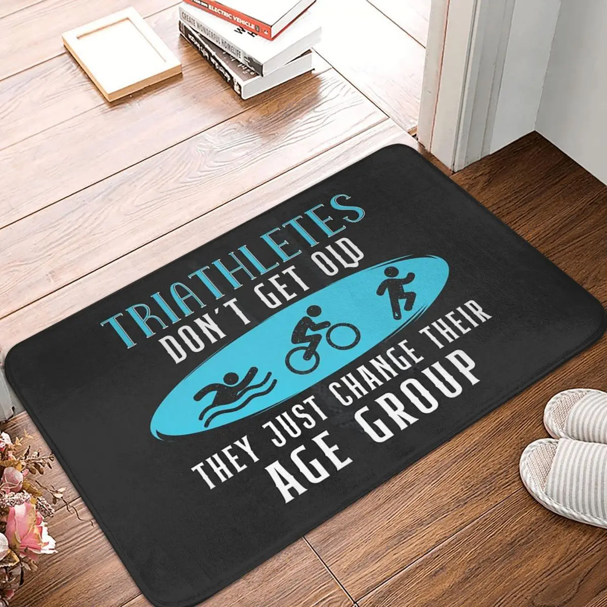 Triathlon Swimming Cycling Running Doormat Kitchen Entrance Home Floor Mat Anti-slip Carpet Rug for Living room Footpad Mats