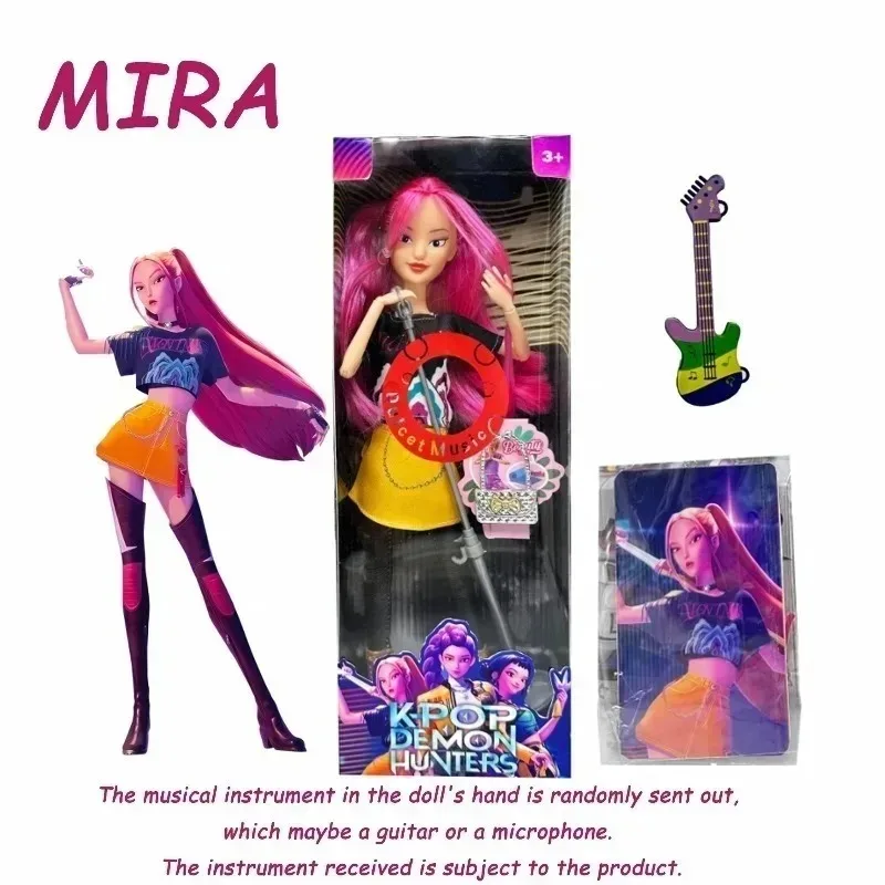 

2025 NEW Anime KPop Demon Hunters Doll Vinyl Toy Rumi Mira Zoey Character Vinyl Mask Figurine Birthday Gift Fan Club Gifts