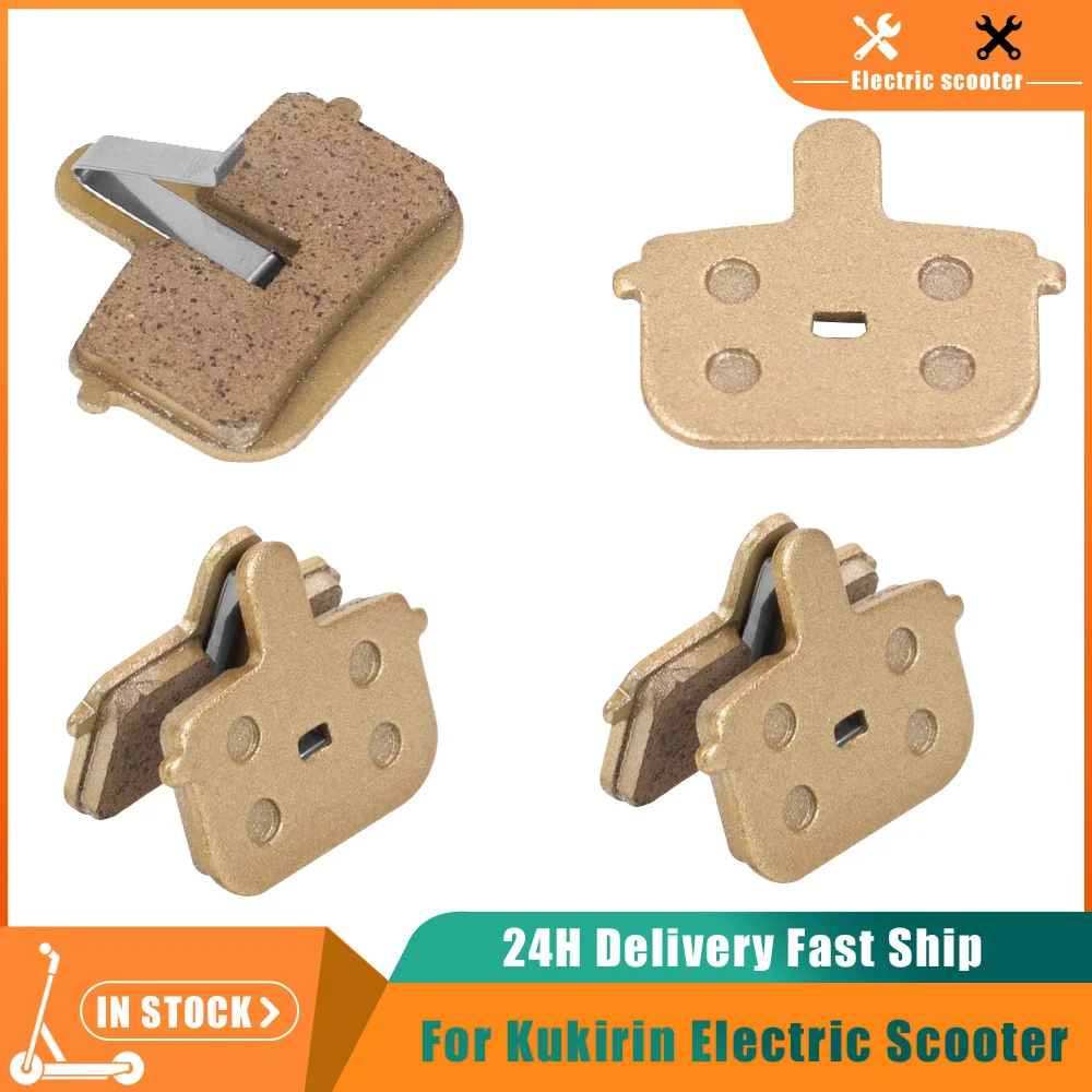 Pastillas de freno semimetálicas, discos de fricción para Kukirin G4, Kugoo G-booster, piezas de pastillas de freno hidráulicas para scooter eléctrico