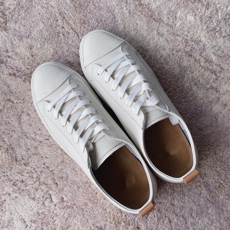 Withered 2024 Spring Summer Fashion New Sneakers Women Genuine Leather Casual White Shoes Vulcanized Shoes Woman