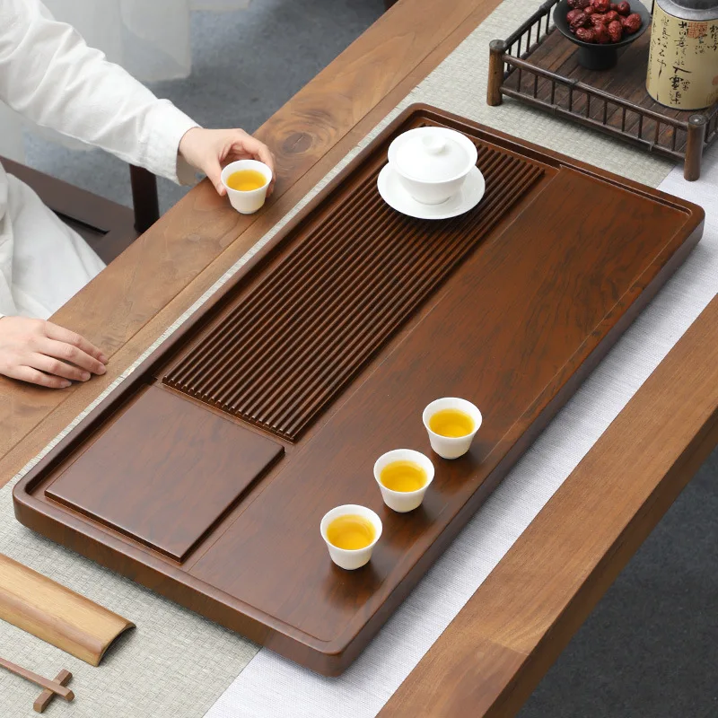 New Whole Tea Tray Solid Wood Living Room Home Drainage Small Tea Table Dry Brew Tea Table Kung Fu Tea Sea Bakelite Home Gift