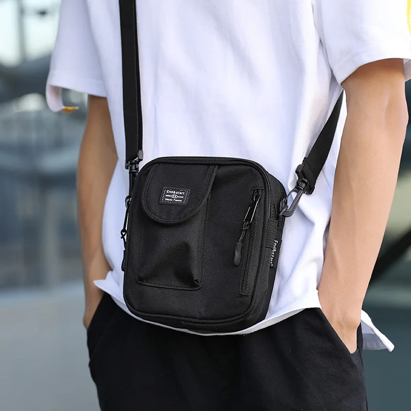 Classic Black Color Square Shoulder Bags Mini Messenger Light Brief Minimalism Style Crossbody Bags Simple Design New 2023