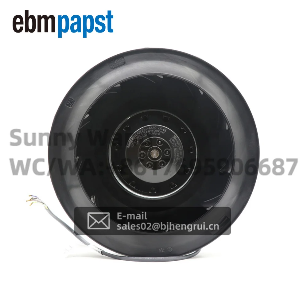 

ebmpapst R2E220-AA40-80 AC Backward Curved Single Intake Centrifugal Fan 230V 85/100W 2700rpm Cooling Fan For Inverter
