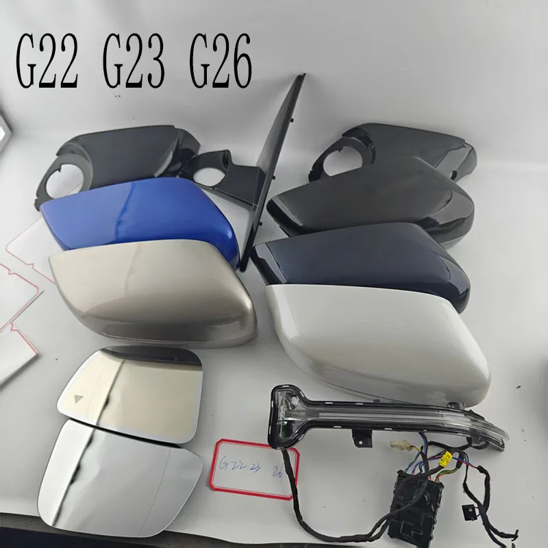 

Rearview Mirror Housing, Mirror Frame, Anti-Dazzle Mirror Glass & Triangle Trim Plate Bracket Fit For BMW 4 Series G22 G23 G26