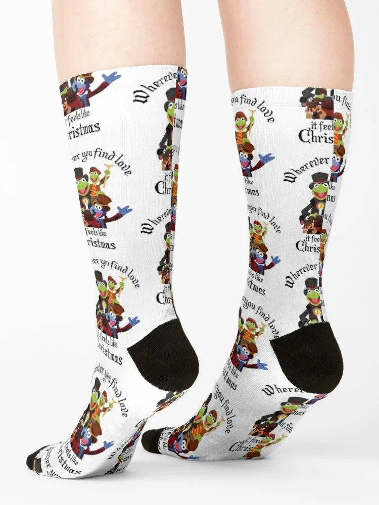 The Muppets Christmas Carol Socks cycling golf custom sports moving stockings Women's Socks Men's