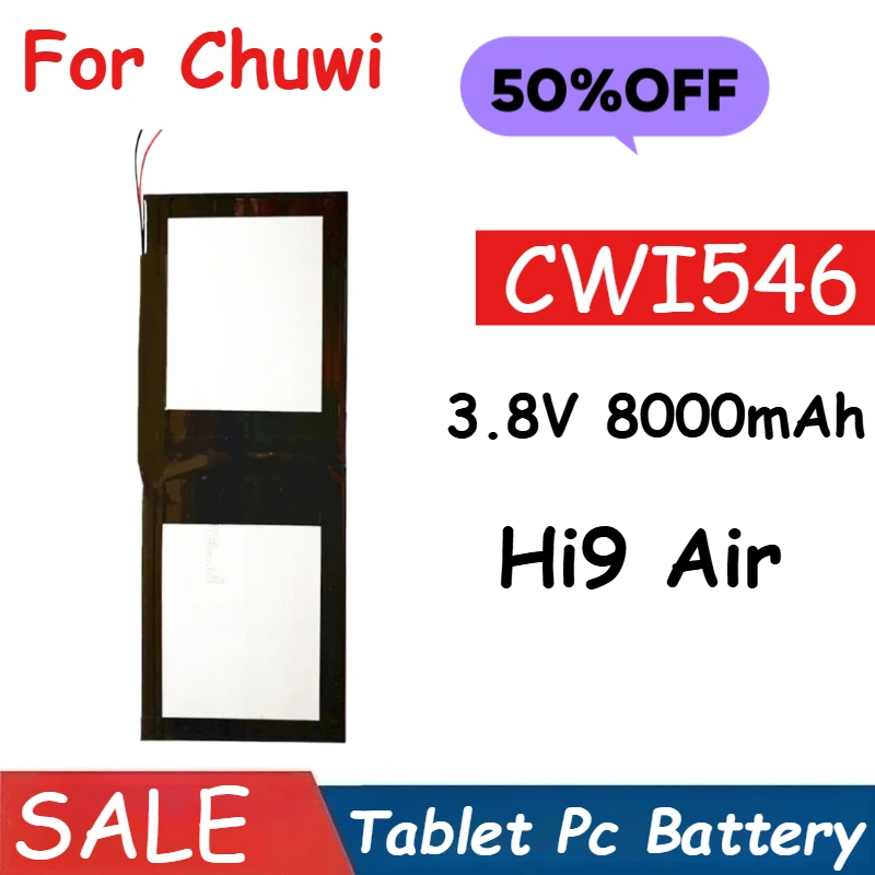 

Аккумулятор для планшетного ПК 3,8 В 8000 мАч CWI546 для Chuwi Hi9 Air 10,1 дюйма Сменный аккумулятор Совершенно новый, высокое качество