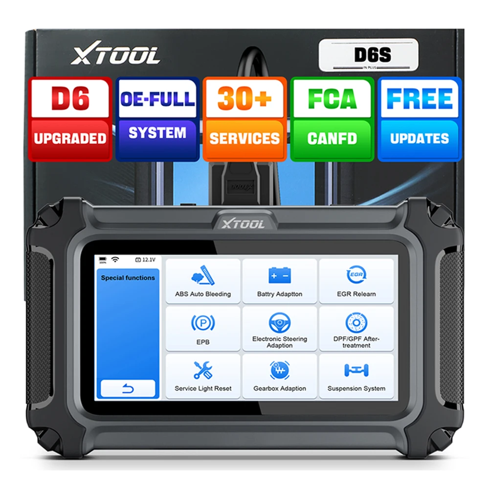 

NEW XTOOL D6S Diagnostic Tools CANFD FCA All System Car Scanner With 30+ Resets OBD2 Code Reader Cars Diagnostic Machine