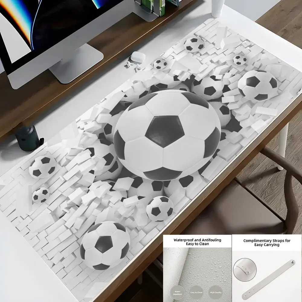 football soccer field game Mouse Pad 90X40 cm Office Desk Protector Mat PU Leather Waterproof Mouse Pad Desktop Keyboard Desk Pa