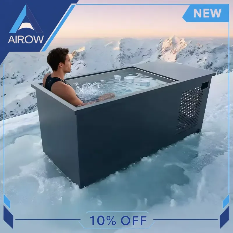 for Stainless Steel Cold Plunge Tub Outdoor Ice Bath with Chiller Filter Personal Recovery Therapy Portable Soaking Pool