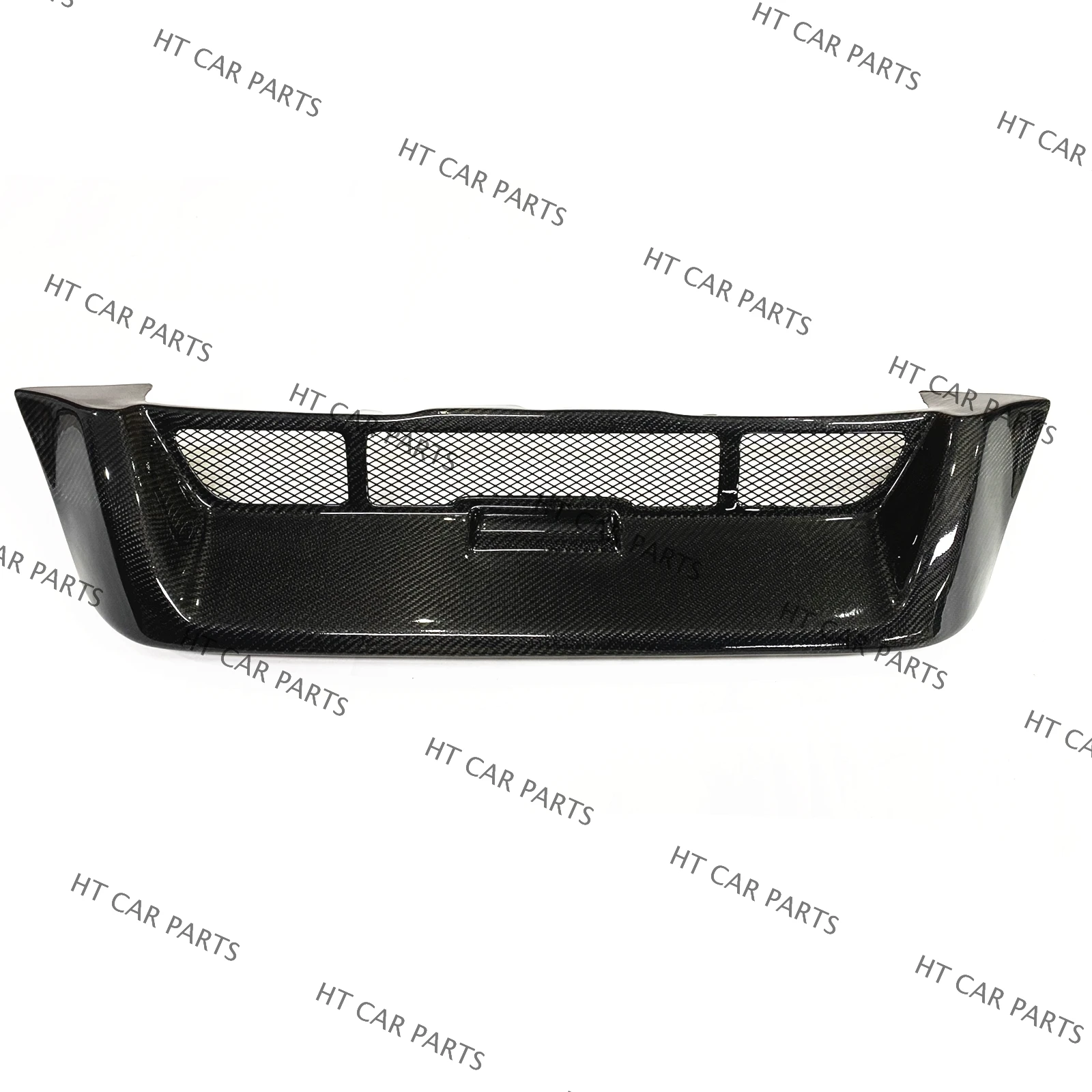 For Honda CR-V 06.1997-2001 1997 1998 1999 2000 2001 1PCS Carbon Fiber Black Front Bumper Grille Cover