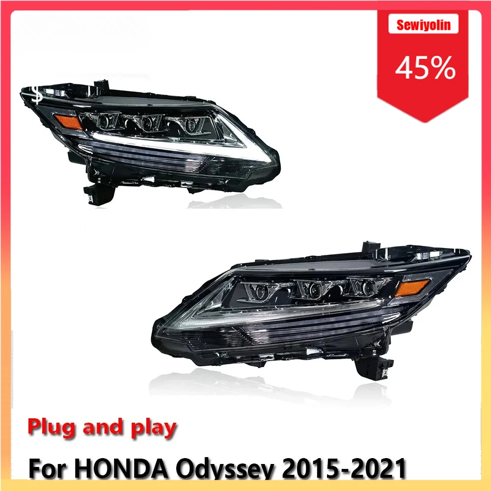 

Автомобильные светодиодные фары, автомобильные детали для HONDA Odyssey 2015-2021, противотуманные фары DRL, стоп-сигнал поворота, лампа Plug and Play