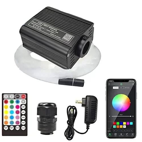 2025Kingshowstar 12W /16W /50w RGBW Optical Fiber Star Ceiling Light Romantic starlight headliner kit for Car Roof Home Used