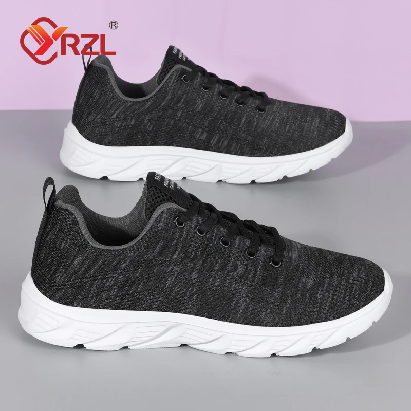 YRZL Running Shoes Men Sneakers Fashion Lightweight Trainers Breathable Walking Shoes Comfortable Athletic Sport Shoes for Men