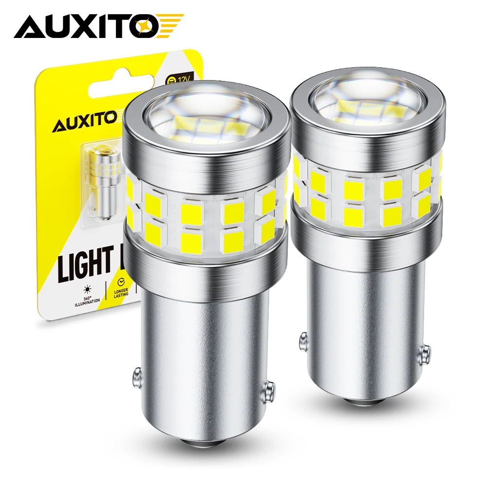 AUXITO 2 шт. светодиодные лампы BA9S T4W 12V 36SMD 1516 для автомобиля с HD-линзой, сигнальные лампы, внутренние лампы для чтения, 360° °   Освещение