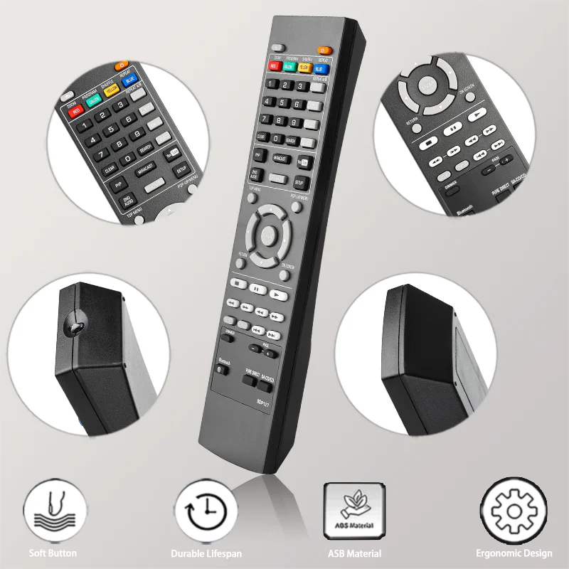 BDP127 For Yamaha Remote Control Replacement With YouTube Button, For Yamaha Blu-ray Player BD-A1020 BD-A1040 BD-S673 BD-S677