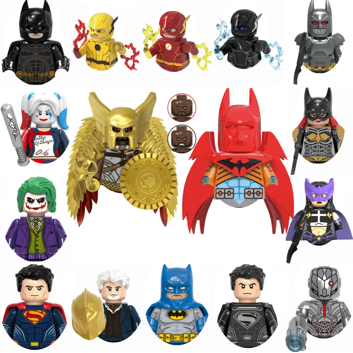 Building blocks Superhero Mini classic characters Children's party gift Brick toy Batman Flash Black Adam