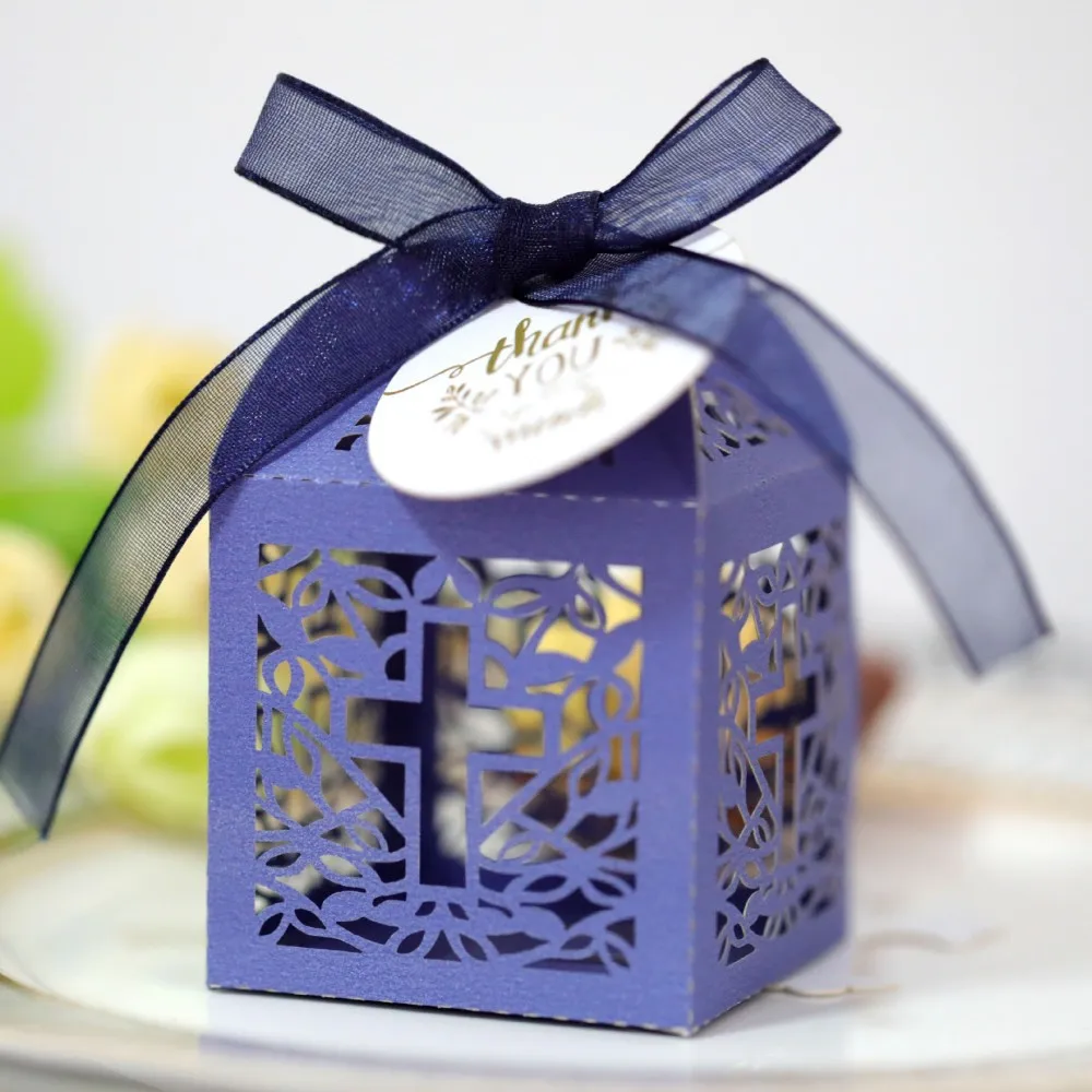 10/20 stücke Perlen papier weiß Kreuzung Pralinen schachtel Engel Baby party Geschenk box die erste Kommunion Kinder geburtstags feier Dekor – Detail 9