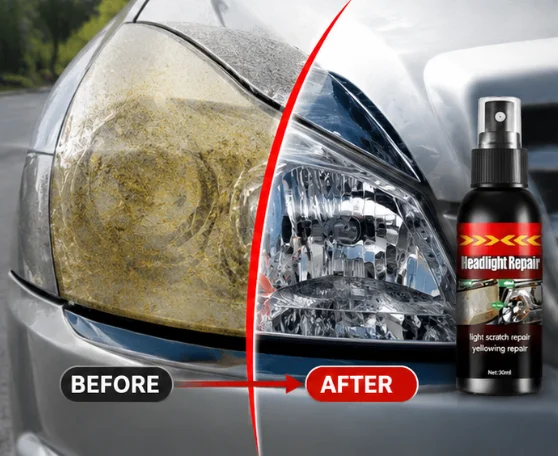 Auto Headlight Polish Restorer, Powerful Formula for Yellowed Lens Repair and Surface Protection