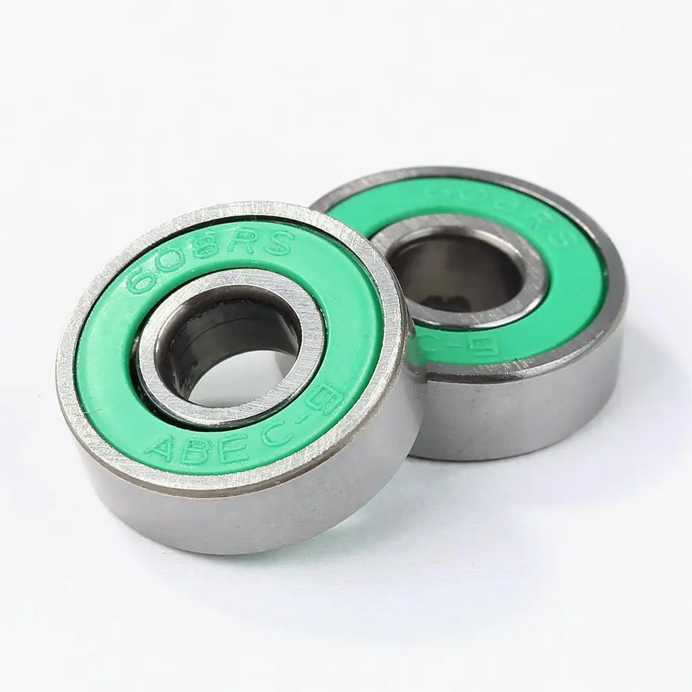 10 peças 608rs ABEC-9 rolamento de esferas scooter rolamentos em miniatura com sulco profundo (verde)