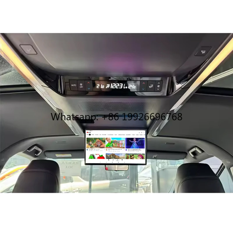 

14 Inch Special Car Roof Monitor IPS Flip Down Screen Overhead Mount WiFi Android Youtube Player for Alpard 40 Series
