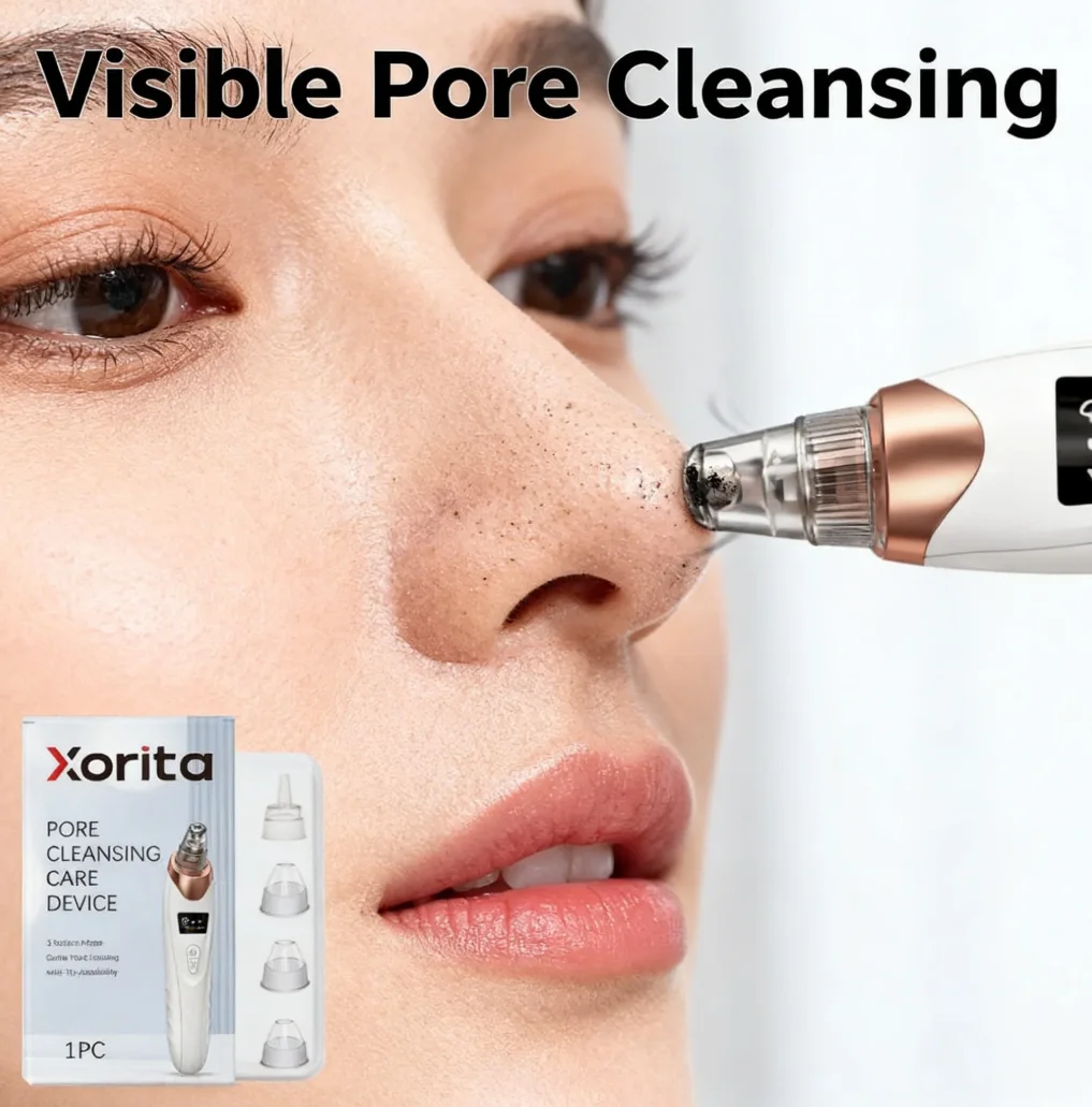 

Вакуумный очиститель пор от черных точек, очиститель пор для лица - 5 уровней мощности всасывания, 5 насадок, USB-зарядка.