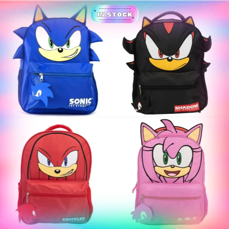 

In Stock Soinc Cartoon Student Backpack Size Large Capacity Boys And Girls Schoolbag Cartoon Anime Bag Christmas Gift