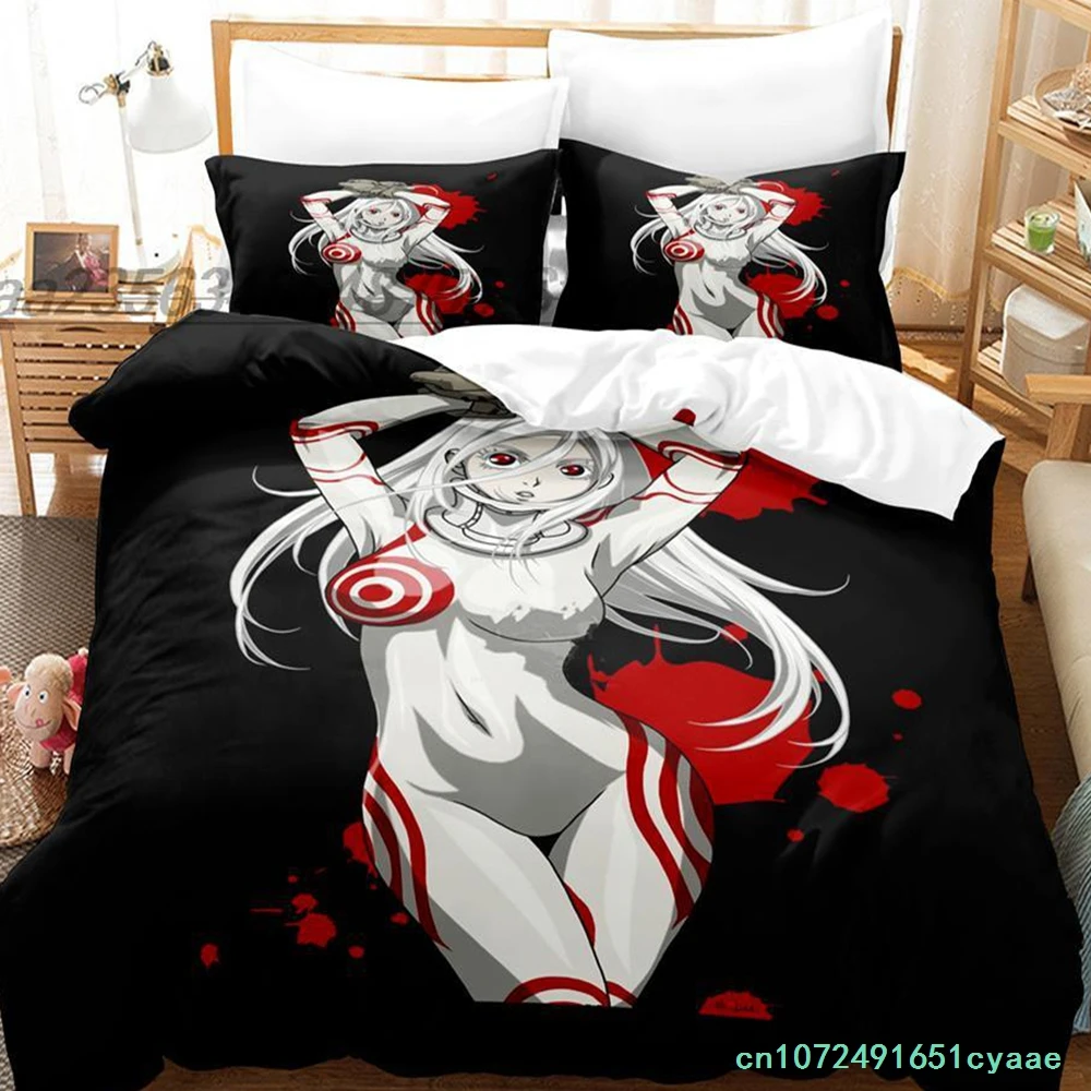 Deadman Wonderland Bedding Set Single Twin Full Queen King Size Bed Set Aldult Kid Bedroom Duvetcover Sets 3D Anime Bedding