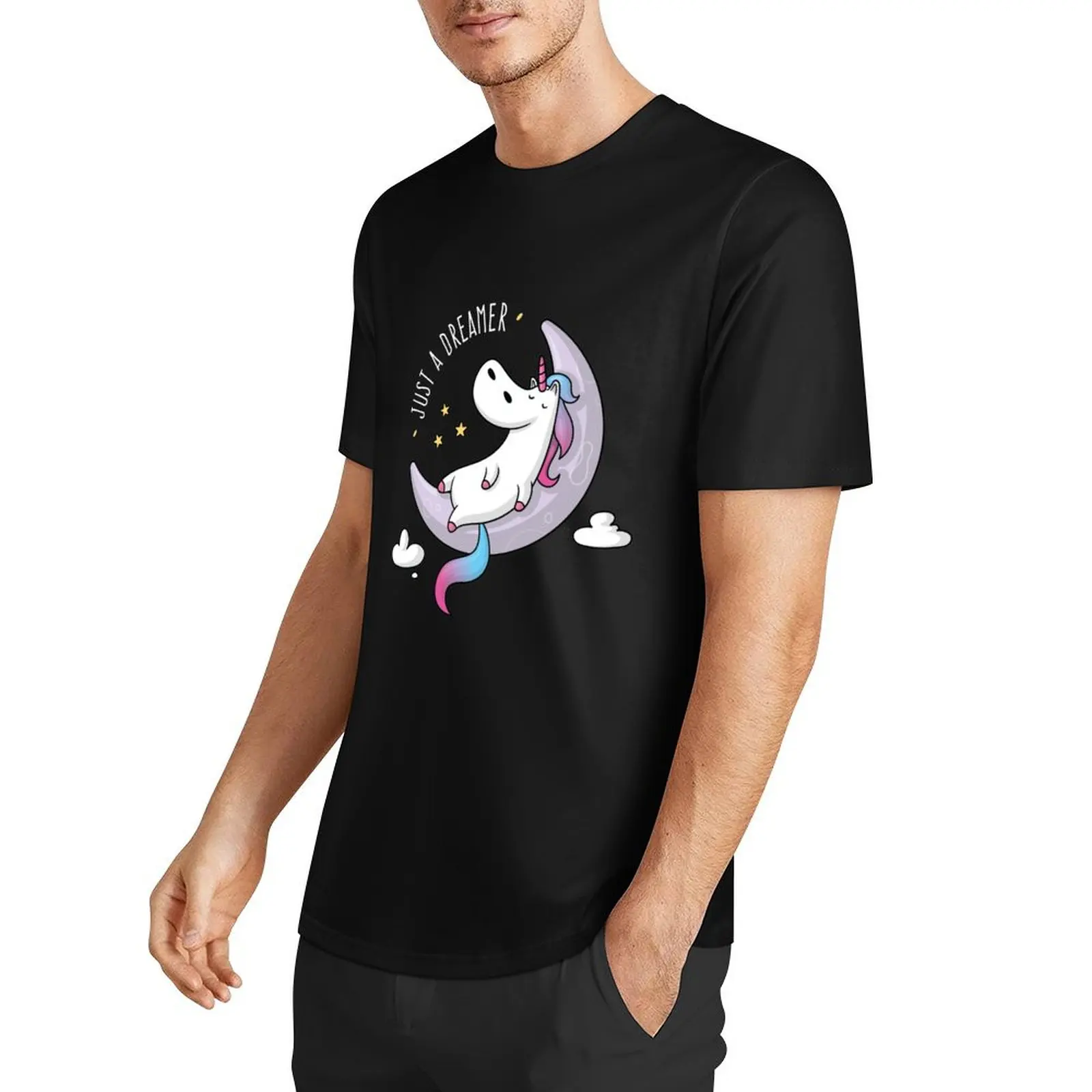 Just a Dreamer - Dreamy Unicorn T-Shirt cotton graphic tees boys whites essential t shirt oversized shirts graphic tee men