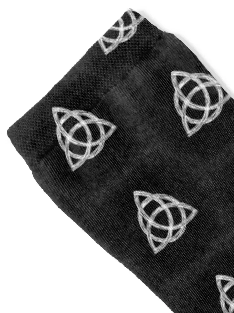 Charmed Sign / Triquetra / Witches Knot / Witch Symbol Drawing for Spiritual Women Socks hockey halloween Socks For Men Women's